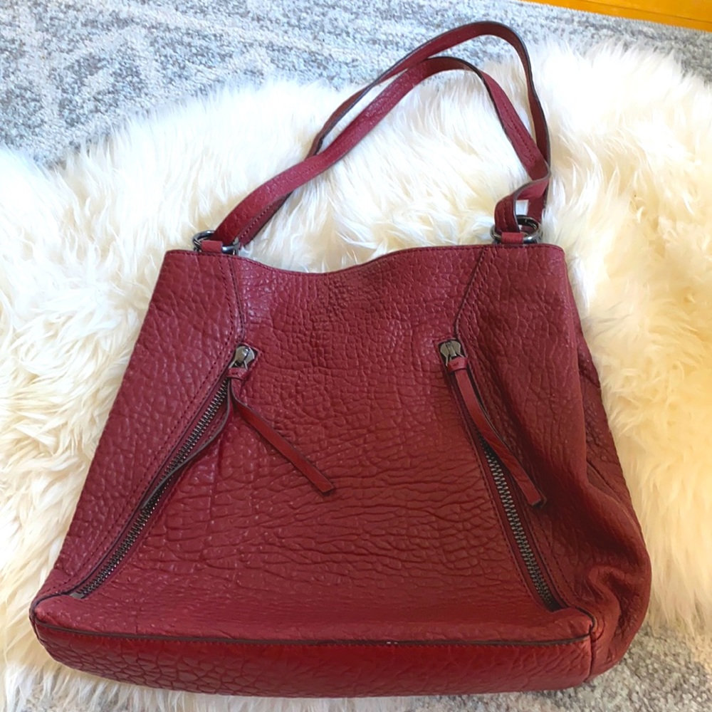 Vince Camuto red leather handbag